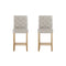 Artiss Bar Stools Kitchen Stool Wooden Barstools Linen Upholstered Chairs x2