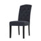 Artiss 2x Dining Chairs French Provincial Kitchen Cafe Fabric Padded High Back Pine Wood Grey