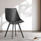 Artiss Lylette Dining Chairs Cafe Chairs PU Leather Padded Seat Set of 2 Black