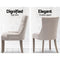 Artiss 2x Dining Chair Beige CAYES French Provincial Chairs Wooden Fabric Retro Cafe