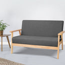 Artiss 2 Seater Fabric Sofa Chair - Grey
