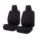 Seat Covers for ISUZU D-MAX 06/2012 - 06/2020 DUAL CAB CHASSIS UTILITY FRONT 2X BUCKETS BLACK CHALLENGER