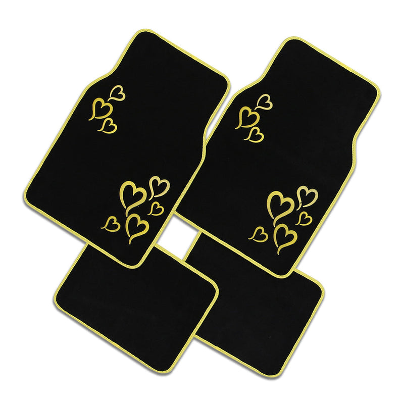 CMT Hearts CARPET UNIVERSAL 4 Pieces YELLOW