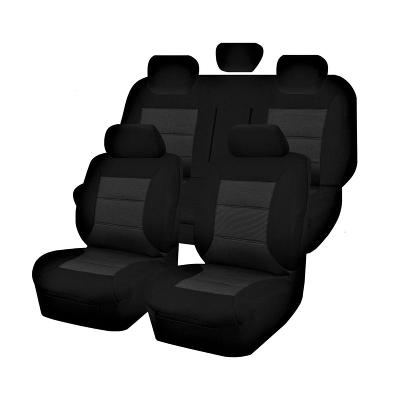 Seat Covers for ISUZU D-MAX 06/2012 - 06/2020 ON DUAL CAB CHASSIS UTILITY FR BLACK PREMIUM