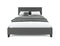 Pale Fabric Bed Frame - Charcoal Queen