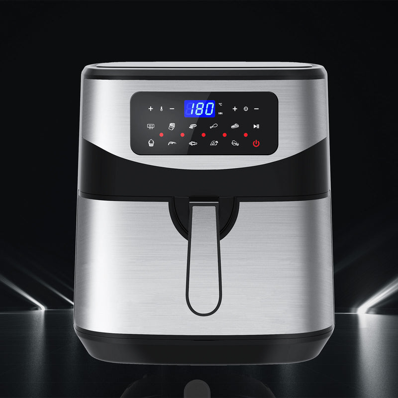 Kitchen Couture 12 Litre Air Fryer Multifunctional LCD One Touch Display Silver  Silver