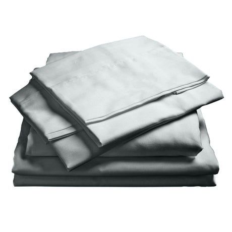 Royal Comfort 1000TC Hotel Grade Bamboo Cotton Sheets Pillowcases Set Ultrasoft - King - Cool Grey