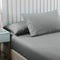 Royal Comfort 2000TC 3 Piece Fitted Sheet and Pillowcase Set Bamboo Cooling - Mid Grey