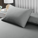 Royal Comfort 2000TC 3 Piece Fitted Sheet and Pillowcase Set Bamboo Cooling - Mid Grey
