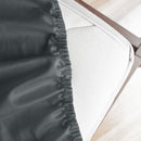 Royal Comfort 1000 Thread Count Fitted Sheet Cotton Blend Ultra Soft Bedding - Queen - Dark Grey