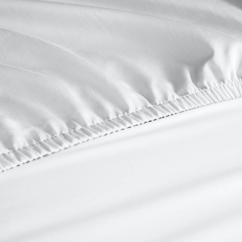 Royal Comfort 1000 Thread Count Fitted Sheet Cotton Blend Ultra Soft Bedding - King - White