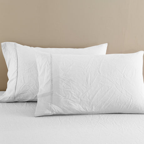Royal Comfort Flax Linen Blend Sheet Set Bedding Luxury Breathable Ultra Soft - King - White