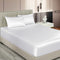 Royal Comfort Satin Sheet Set 3 Piece Fitted Sheet Pillowcase Soft  - King - White