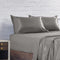 Royal Comfort Satin Sheet Set 4 Piece Fitted Flat Sheet Pillowcases  - King - Charcoal