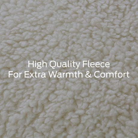 Royal Comfort Fleece Top Electric Blanket Fitted Heated Winter Underlay - Queen - White