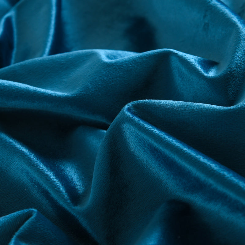 Royal Comfort Velvet Quilt Cover Set Super Soft Luxurious Warmth - King - Navy