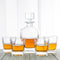 Novare Oval Whiskey Decanter Bottle With 4 Whiskey Glasses Set