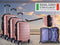 Milano XPander 3pc ABS Luggage Suitcase Luxury Hard Case Shockproof Travel Set - Rose Gold