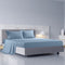 Royal Comfort 1000TC Hotel Grade Bamboo Cotton Sheets Pillowcases Set Ultrasoft - Queen - Blue Fog
