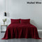 Royal Comfort 100% Cotton Vintage Sheet Set And 2 Duck Feather Down Pillows Set - Single - Mulled Wine