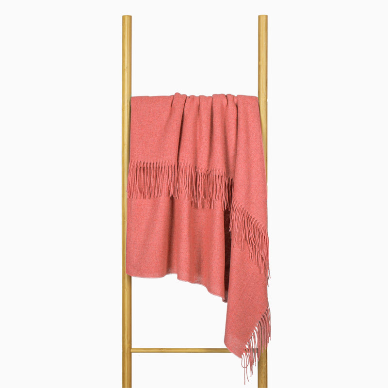 Paddington Throw - Fine Wool Blend - Peach