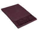 Paddington Throw - Fine Wool Blend - Plum