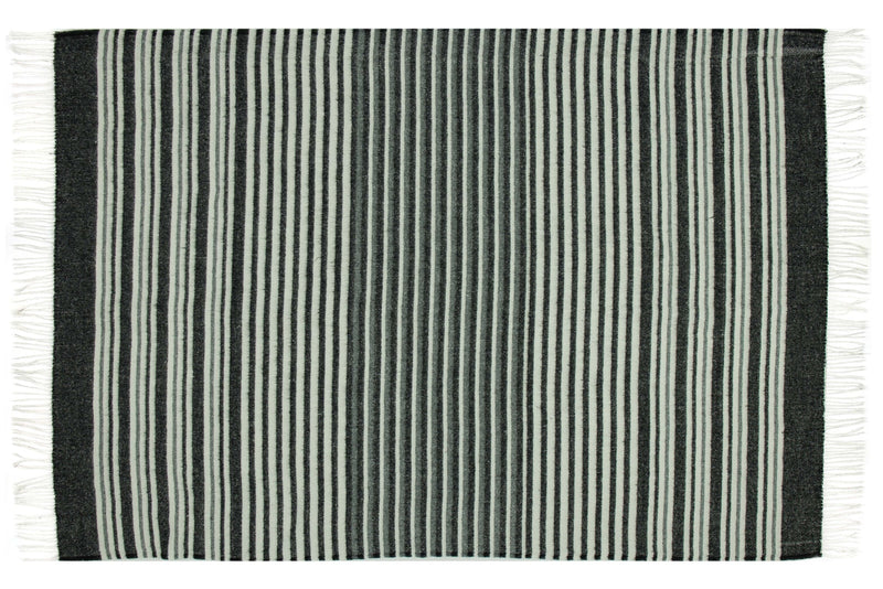 Richmond Throw - Reclaimed Wool Blend - Monochrome