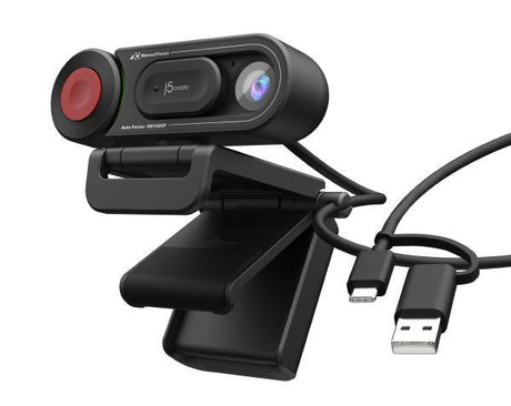 J5create JVU250 USB HD Webcam With Auto & Manual Focus Switch - Switch between Webcamera and Document Camera mode