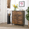 Floor Cabinet with 1 Drawer and Shelf Rustic Brown