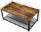 Coffee Table with Metal Frame Storage Shelf Rustic Brown