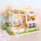 Dollhouse Miniature with Furniture Kit Plus Dust Proof and Music Movement - Cat Coffee (Valentine's Day Gift Idea)