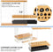 31 Holes Acrylic Bamboo Brush Holder Organiser Beauty Cosmetic Display Stand with Leather Drawer Black (22.3 x 8.6 x 21.5 cm)