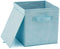 Pack of 6 Foldable Fabric Basket Bin Storage Cube for Nursery, Office and Home Decor (Baby Blue)