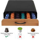 CARLA HOME Coffee Pods Holder Storage Drawer Compatible with 60 Nespresso Pods for Kitchen Storage & Organisation (Natural)