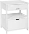 CARLA HOME White Bedside Table with 2 Drawers