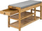 Bamboo Shoe Bench Drawers Lift Top