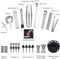 19 Pieces Cocktail Shaker Set Bartender Kit with Rotating 360 Display Stand and Professional Bar Set Tools