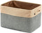 Pack of 3 Collapsible Large Cube Fabric Storage Bins Baskets for Laundry - Gray and Brown