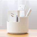 360 degree rotating multi-functional pen holder with 3 separate layer for office desk organiser (Grey)