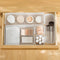 5 Pack Frosted plastic dresser and desk drawer storage rack for make-up brushes and kitchen