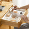 6 Pack Frosted plastic dresser and desk drawer storage rack for make-up brushes and kitchen