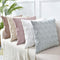 2 Pack Decorative Boho Throw Pillow Covers 45 x 45 cm (White)