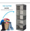 5 Foldable Shelf Hanging Closet Organizer Space Saver with Side Accessories Pockets for Clothes Storage