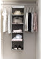 5 Foldable Shelf Hanging Closet Organizer Space Saver with Side Accessories Pockets for Clothes Storage