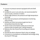 Gator DIY BT Wireless Car Tyre Pressure Monitor Monitoring System App Control TPM iOS