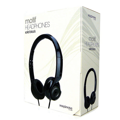 Black Holysmoke Motif On Ear Foldable Headphones