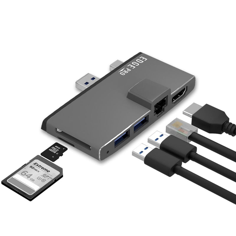 mbeat Edge Pro Multifunction USB- C Hub with LAN for Microsoft Surface Pro Gen 5/6