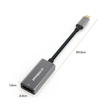 mbeat Elite USB-C to Display Port Adapter - Space Grey