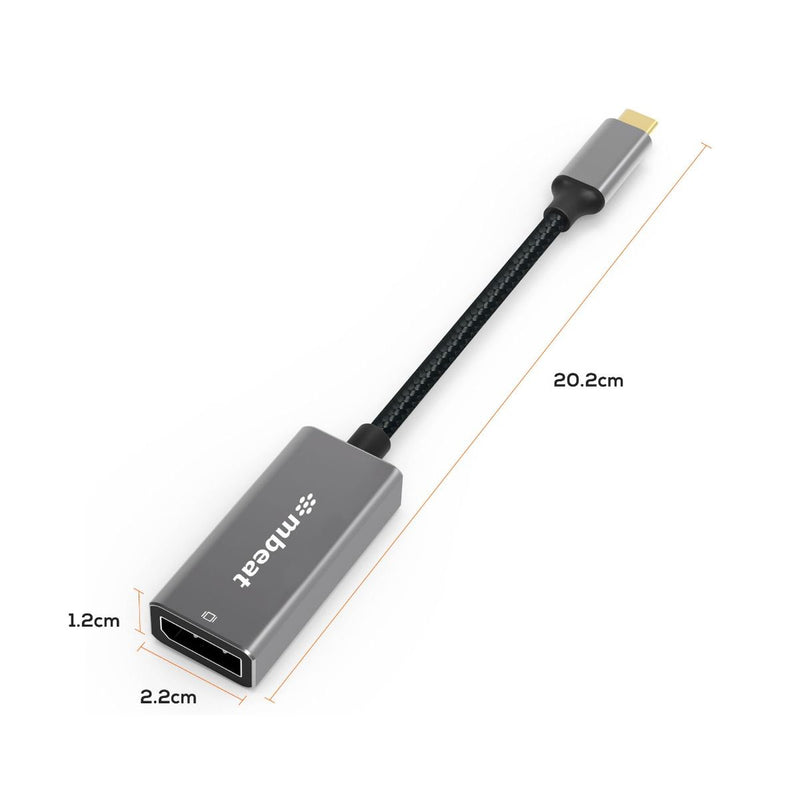mbeat Elite USB-C to Display Port Adapter - Space Grey