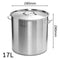 SOGA Stock Pot 17L Top Grade Thick Stainless Steel Stockpot 18/10